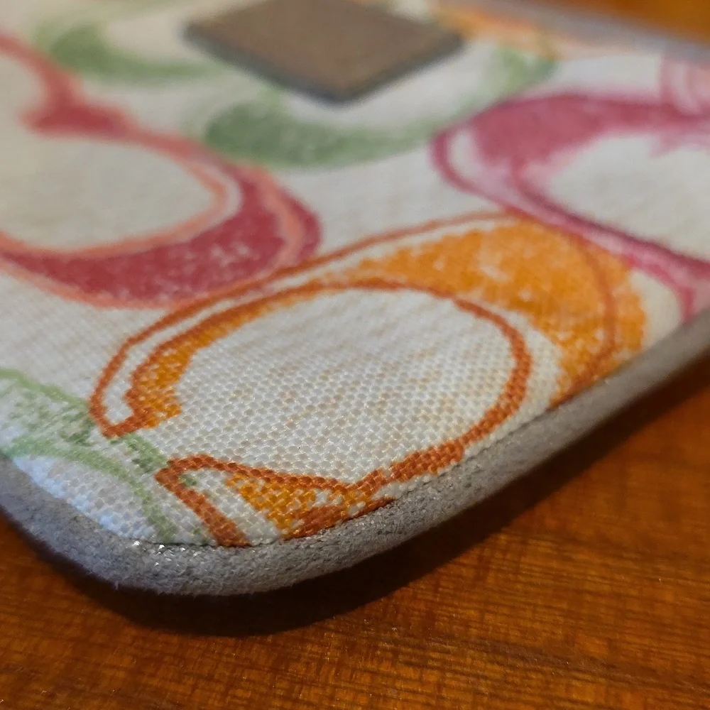 Coach Poppy Scribble Wristlet